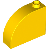 Lego kostka (kostička) 3x1x2 zakulacená nahoře, žlutá (6211856)